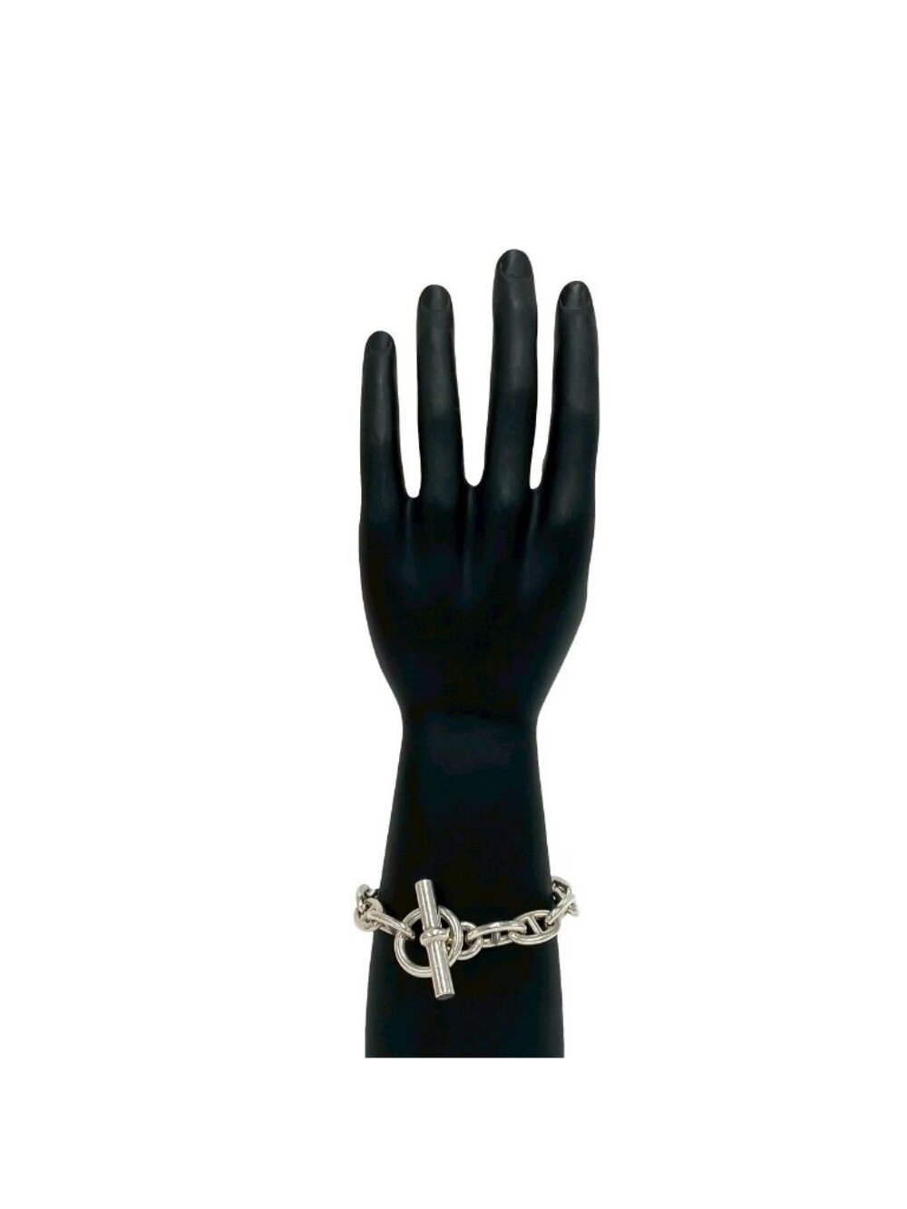 ★SOLD★ Hermes Chaine D'ancre GM 13 Links Bracelet Chain Bangle Silver - Picture 2 of 6